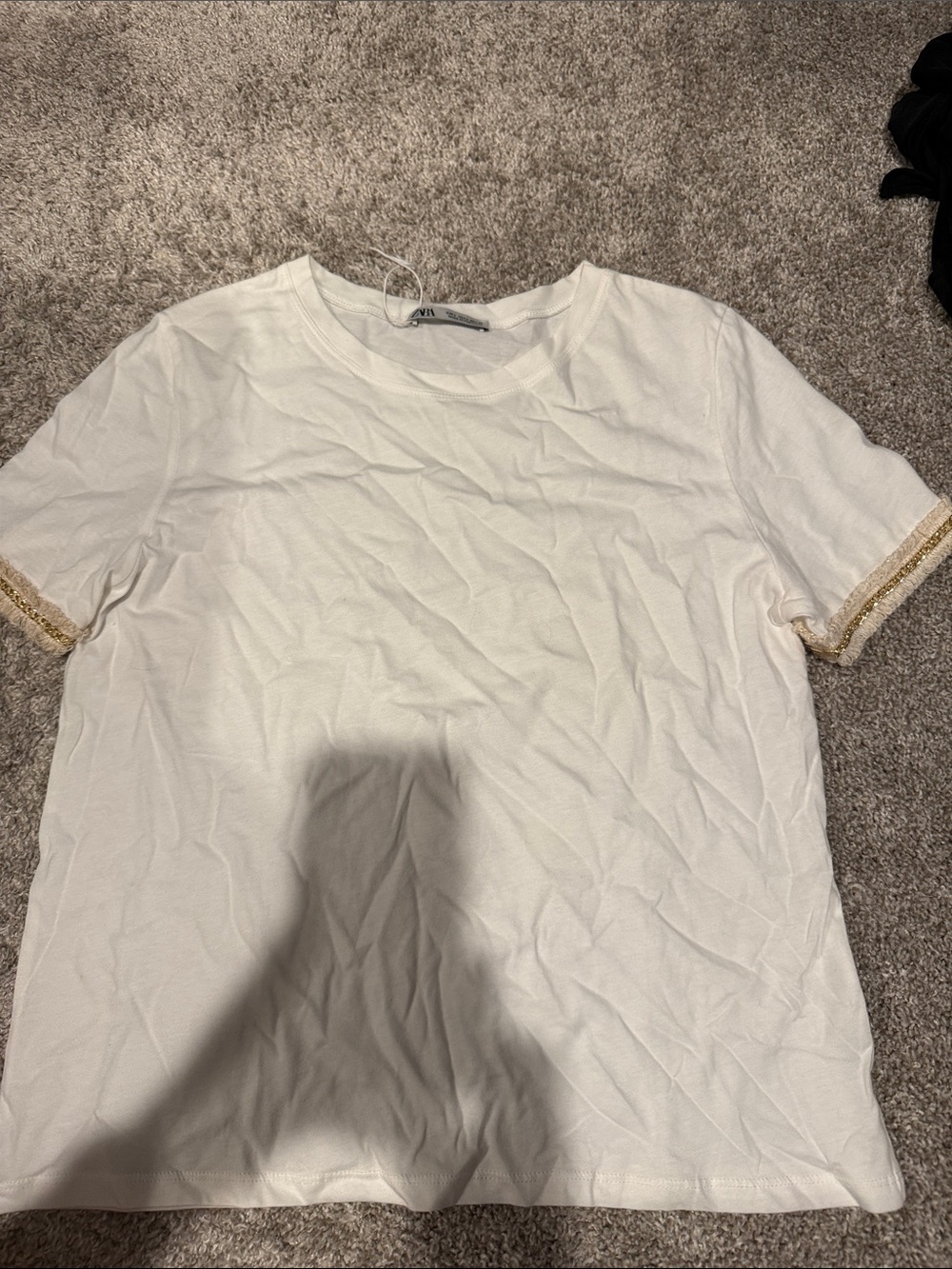 Zara White Short Sleeve Tee